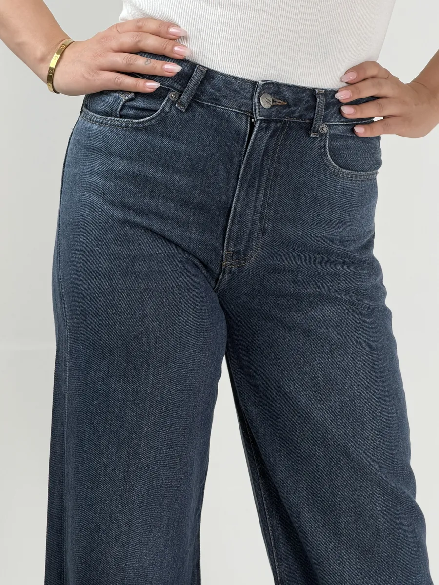 شلوار جین جکپات مدل بگ آبی مدیوم تیره / کد 4789